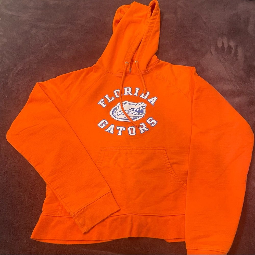 Florida Gators Hoodie Sweatshirt Boys Size M Drawstring Hood Orange